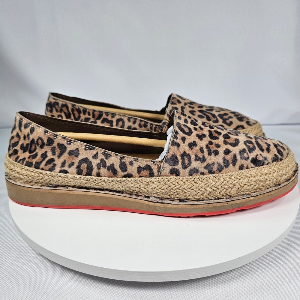 Ariat Cruiser Women's Leopard Print Slip On Espadrille Flats Shoes Size 10B - Picture 2 of 8